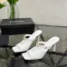 Chanel 2026 Double‑Strap Square‑Toe Heel Slide Sandals #A68680