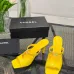 Chanel 2026 Double‑Strap Square‑Toe Heel Slide Sandals #A68682