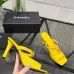 Chanel 2026 Double‑Strap Square‑Toe Heel Slide Sandals #A68682
