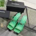 Chanel 2026 Double‑Strap Square‑Toe Heel Slide Sandals #A68684