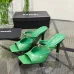Chanel 2026 Double‑Strap Square‑Toe Heel Slide Sandals #A68684