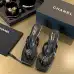 Chanel 2026 Double‑Strap Square‑Toe Heel Slide Sandals #A68685