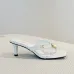 Chanel 2026 Double‑Strap Square‑Toe Heel Slide Sandals #A68686
