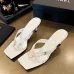 Chanel 2026 Double‑Strap Square‑Toe Heel Slide Sandals #A68686