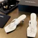 Chanel 2026 Double‑Strap Square‑Toe Heel Slide Sandals #A68686