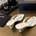 Chanel 2026 Double‑Strap Square‑Toe Heel Slide Sandals #A68686