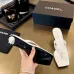 Chanel 2026 Double‑Strap Square‑Toe Heel Slide Sandals #A68686