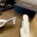 Chanel 2026 Double‑Strap Square‑Toe Heel Slide Sandals #A68686
