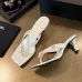 Chanel 2026 Double‑Strap Square‑Toe Heel Slide Sandals #A68686