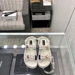 Chanel shoes for Women Chanel sandals Crochet Fashion Black #B48533