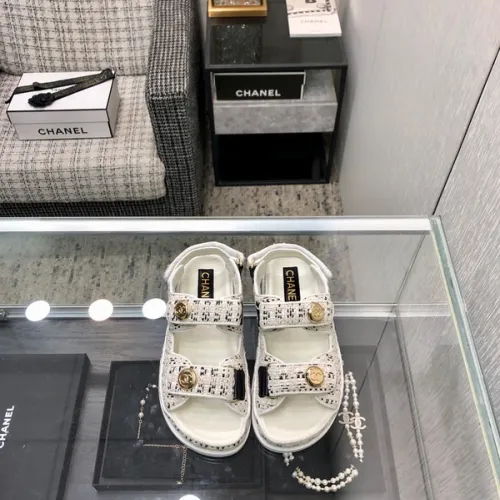 Chanel shoes for Women Chanel sandals Crochet Fashion Black #B48533