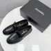 Women Chanel Flat loafers calfskin wine red/Black/White #B55712