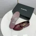 Women Chanel Flat loafers calfskin wine red/Black/White #B55712