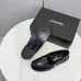 Women Chanel Flat loafers calfskin wine red/Black/White #B55712