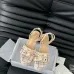 Women's Chanel Tweed Platform Sandals with Pearl Embellishments #B45786