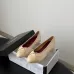 Chanel Beige Patent & Suede Ballet Flats with Bow Detail, Women’s Pumps #A69856