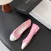 Chanel Pink & White Leather Ballet Flats with Bow Detail, Women’s Classic Pumps #A69862