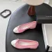 Chanel Pink & White Leather Ballet Flats with Bow Detail, Women’s Classic Pumps #A69862