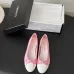 Chanel Pink & White Leather Ballet Flats with Bow Detail, Women’s Classic Pumps #A69862