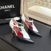 Chanel Two Tone Double C Pointed Toe Slingback Stiletto Pumps #B66697