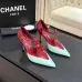 Chanel Two Tone Double C Pointed Toe Slingback Stiletto Pumps #B66699