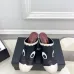 Chanel Two Tone Leather CC Block Heel Mules 8.5cm Heels #B66651