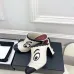 Chanel Two Tone Leather CC Block Heel Mules 8.5cm Heels #B66652