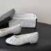Chanel Women’s Classic Ballet Flats in Light Blue Tweed & Leather Cap with Bow Detail #A69860