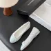 Chanel Women’s Classic Ballet Flats in Light Blue Tweed & Leather Cap with Bow Detail #A69860