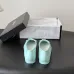 Chanel Women’s Light Blue & White Patent Leather Ballet Pumps with Bow Detail #A69859