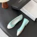 Chanel Women’s Light Blue & White Patent Leather Ballet Pumps with Bow Detail #A69859