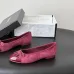 Chanel Women’s Pink Suede & Patent Leather Ballet Pumps with Bow Detail #A69854