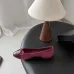 Chanel Women’s Pink Suede & Patent Leather Ballet Pumps with Bow Detail #A69854