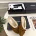 Chanel Brown Suede Slippers for Women with Shearling Lining & CC Bow Detail #A69903
