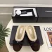 Chanel Brown Suede Slippers with Cream Shearling Lining & Black Bow Detail #A69902