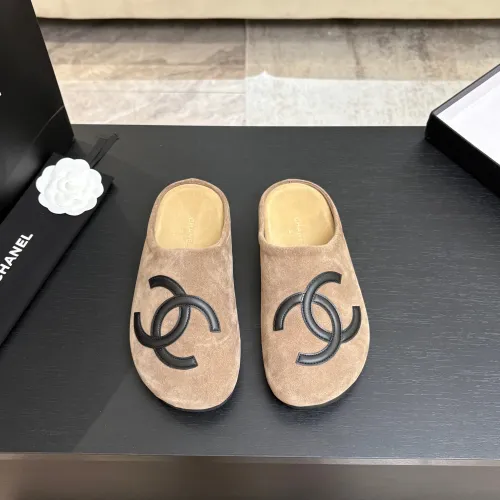Chanel Classic Double C Suede Closed‑Toe Birkenstock Mules #A68547