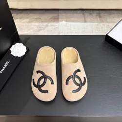 Chanel Classic Double C Suede Closed‑Toe Birkenstock Mules #A68549