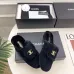 Chanel Double C Turnlock Shearling Lined Mule Slippers #A68535