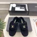 Chanel Double C Turnlock Shearling Lined Mule Slippers #A68535