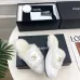 Chanel Double C Turnlock Shearling Lined Mule Slippers #A68536