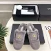 Chanel Double C Turnlock Shearling Lined Mule Slippers #A68537
