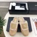 Chanel Double C Turnlock Shearling Lined Mule Slippers #A68538