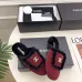 Chanel Double C Turnlock Shearling Lined Mule Slippers #A68539
