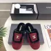 Chanel Double C Turnlock Shearling Lined Mule Slippers #A68539