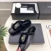 Chanel Double C Turnlock Shearling Lined Mule Slippers #A68540