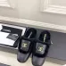 Chanel Double C Turnlock Shearling Lined Mule Slippers #A68540