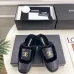 Chanel Double C Turnlock Shearling Lined Mule Slippers #A68540