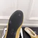 Chanel Women’s Black Leather Slippers with Cream Shearling Lining & Gold-Tone CC Bow Detail #A69900