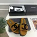 Chanel Women’s Fuzzy Slide Sandals – Mustard & Black CC Logo Slippers with Platform Sole #A69890
