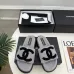 Chanel Women’s Gray Fuzzy Slippers with Black CC Logo, Soft Shearling Sole, Flat Slide Design #A69891